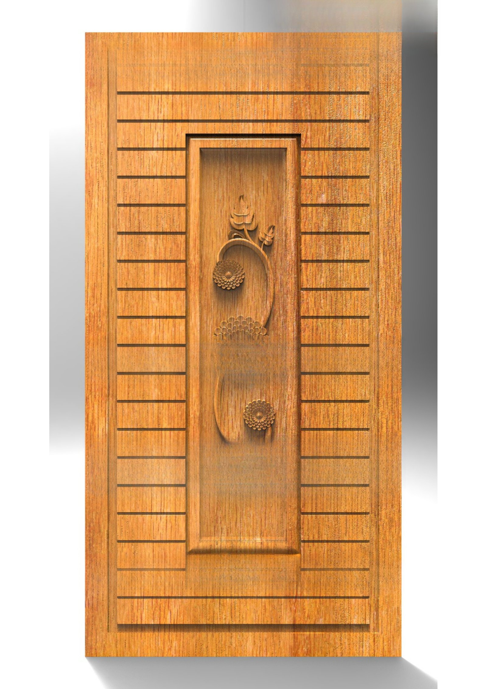 GSK NEW YEAR DOORS - PAGE-16 Modern Minimalist Floral Relief Carved Door Design